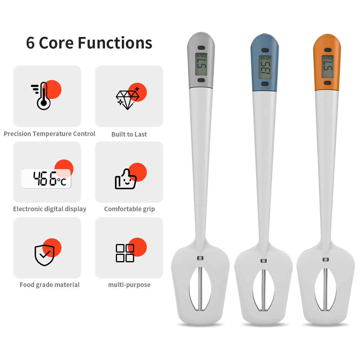 Kitchen Gadgets Under 100 - Digital Candy Spatula with Thermometer Confectionery/Sugar/Candy