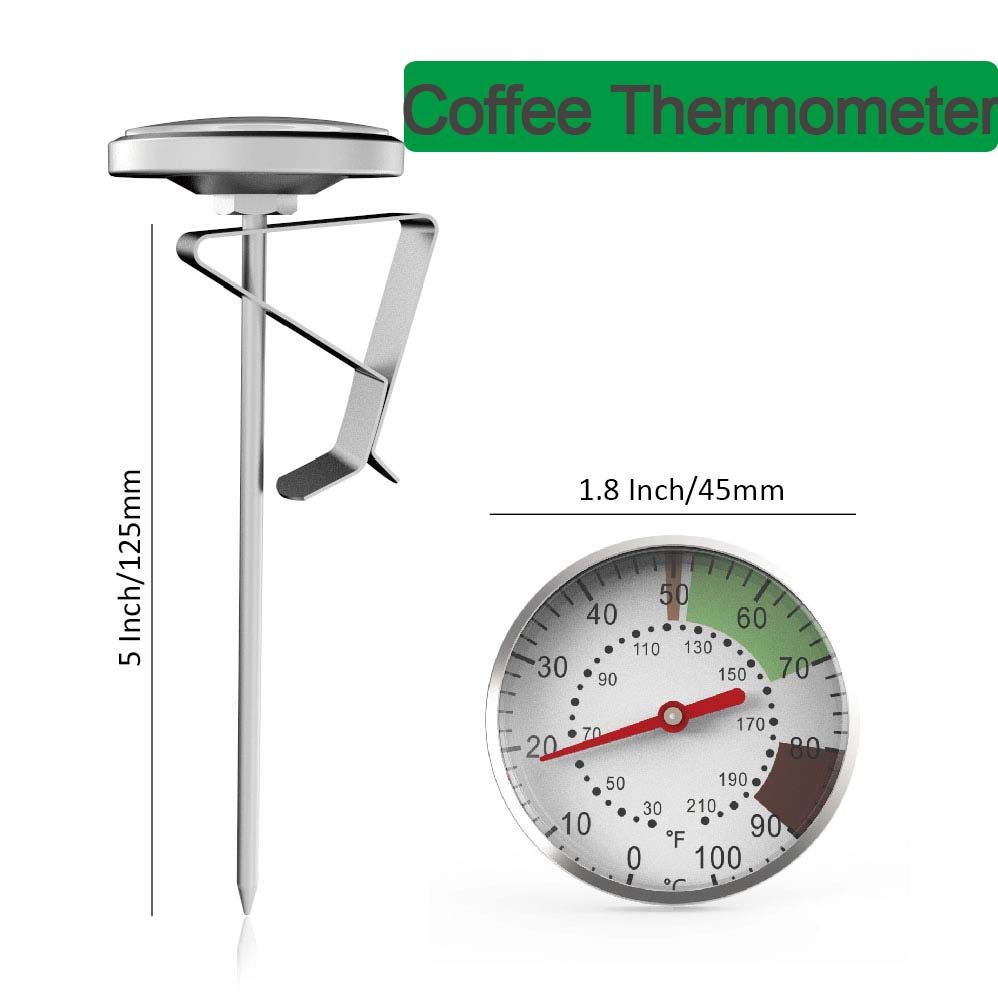 Kitchen Hanging Gadgets - 0-100°C Food Thermometer Stainless Steel Coffee