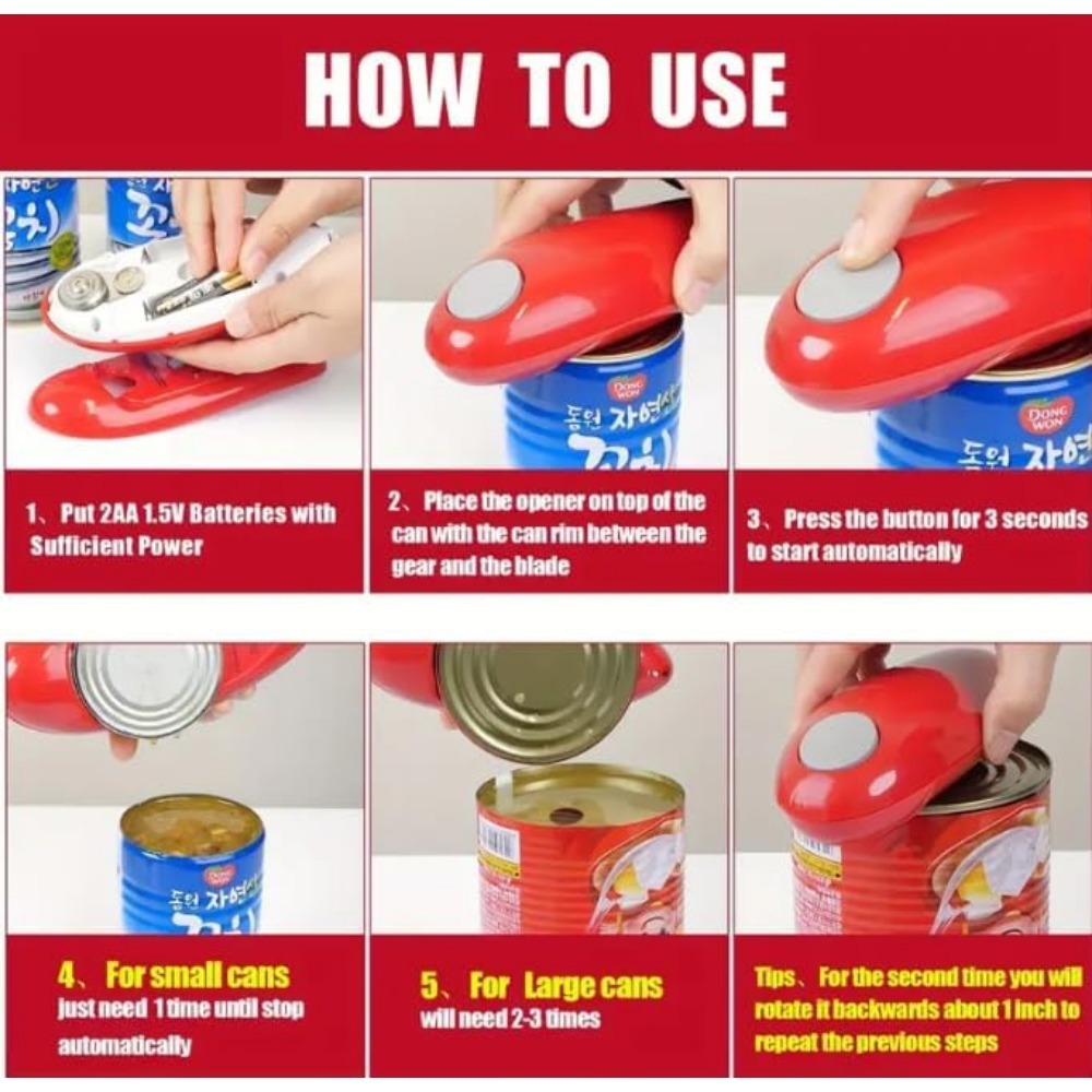 1pc Red Electric Can Opener Bo - đánh giá và giá Electric Can Opener