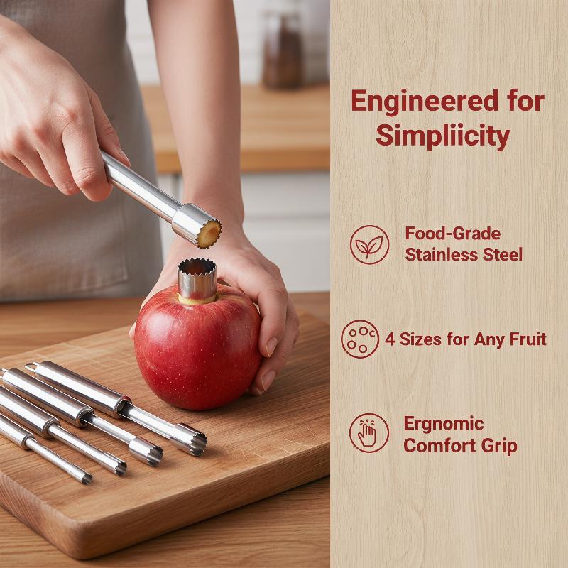 4pcs Fruit Core Remover Cutter - đánh giá và giá Kitchen Gadgets Usa
