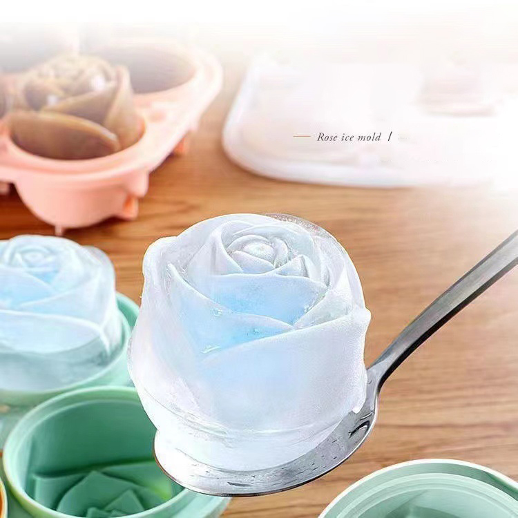 3D Rose Ice Molds 4 Holes Ice  - đánh giá và giá Kitchen Hanging Gadgets