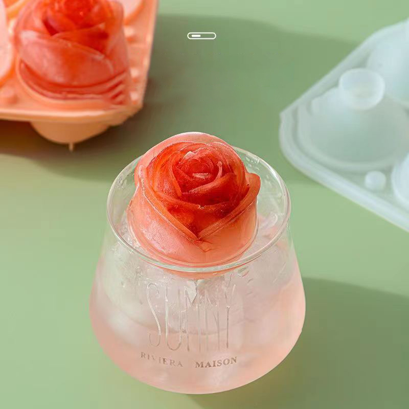 3D Rose Ice Molds 4 Holes Ice  - đánh giá và giá Kitchen Hanging Gadgets