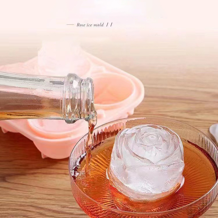 3D Rose Ice Molds 4 Holes Ice  - đánh giá và giá Kitchen Hanging Gadgets
