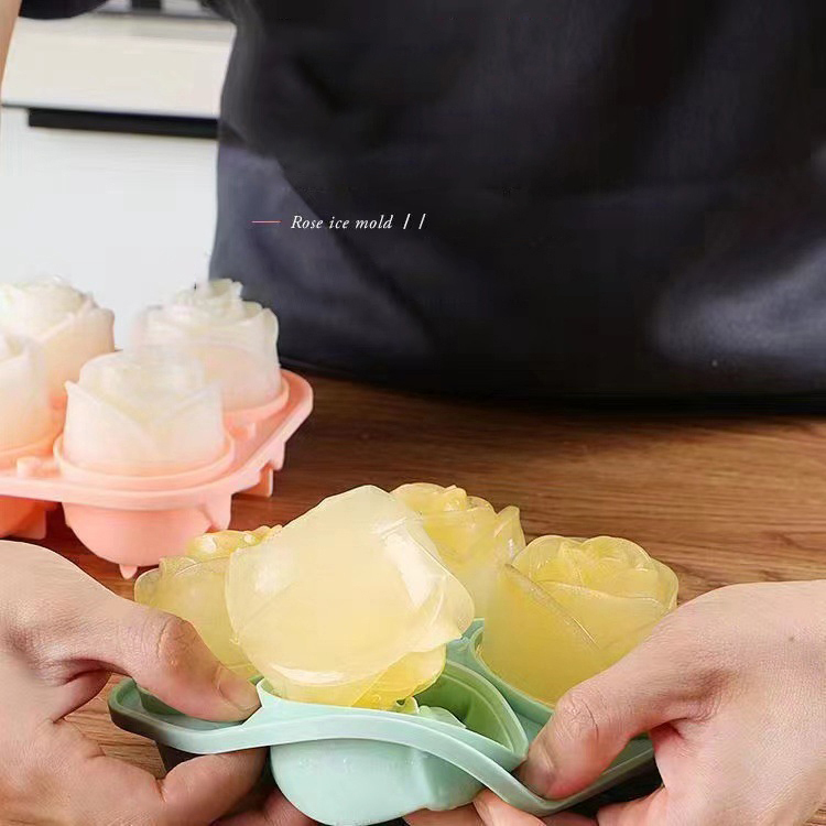 3D Rose Ice Molds 4 Holes Ice  - đánh giá và giá Kitchen Hanging Gadgets