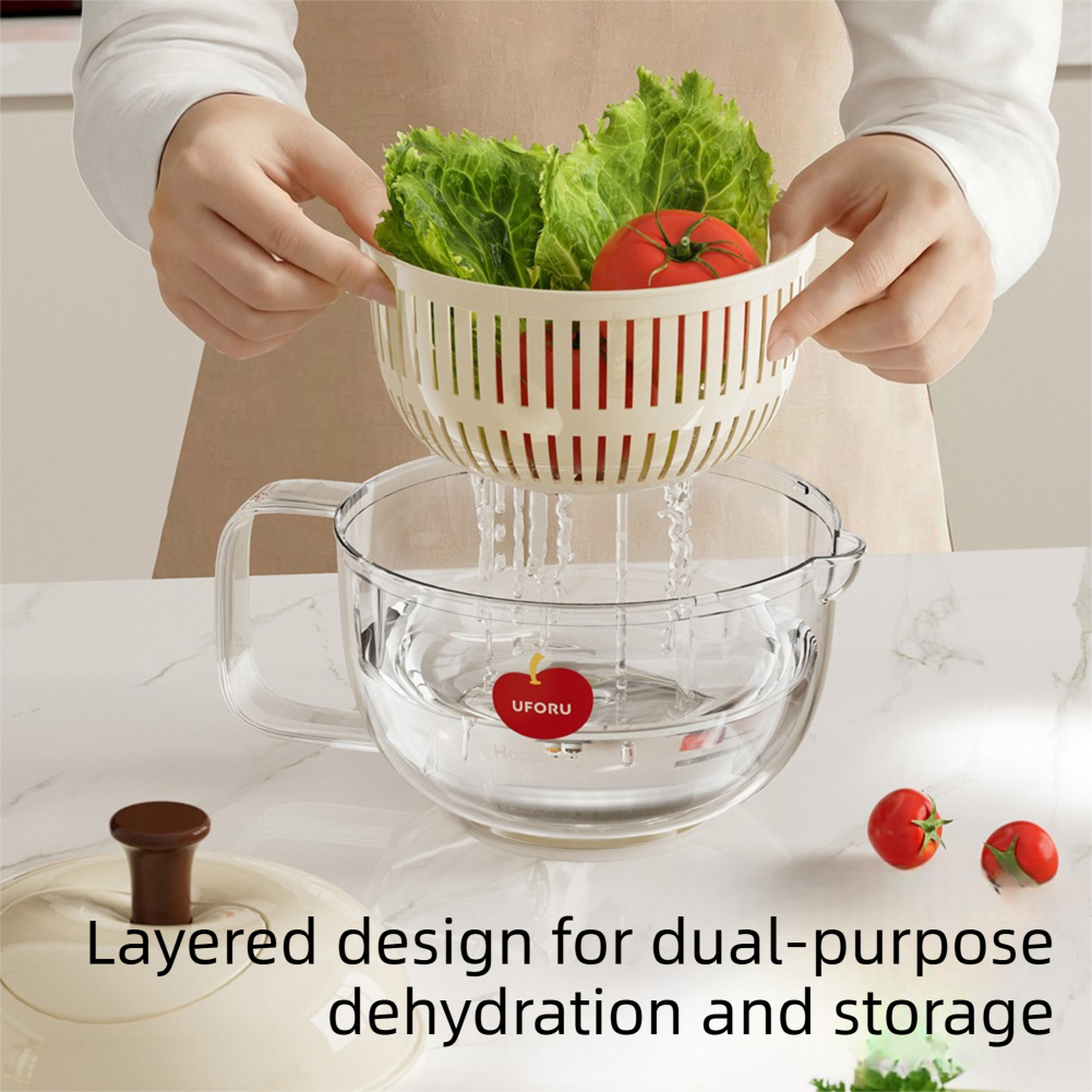 Hand-Cranked Rotating Drain Ba - đánh giá và giá Salad Spinner