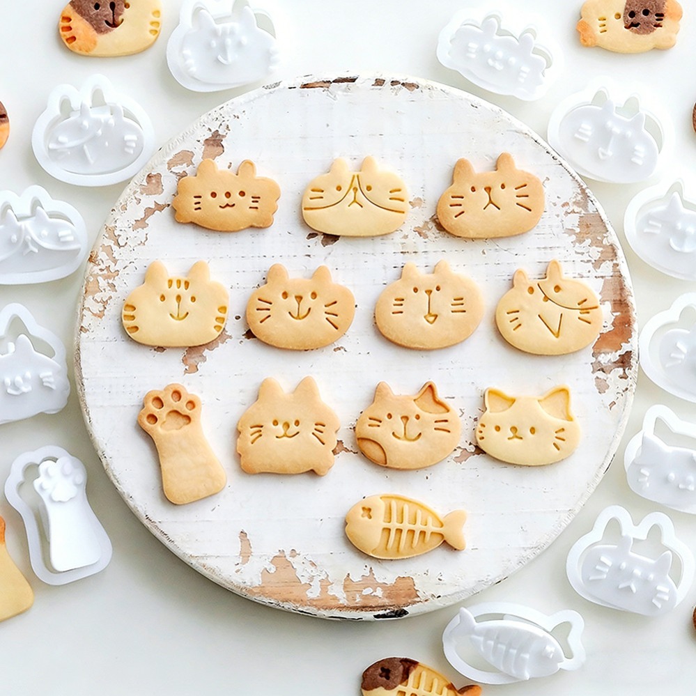 Cute Kitten DIY Stamp Cookie C - đánh giá và giá Kitchen Hanging Gadgets