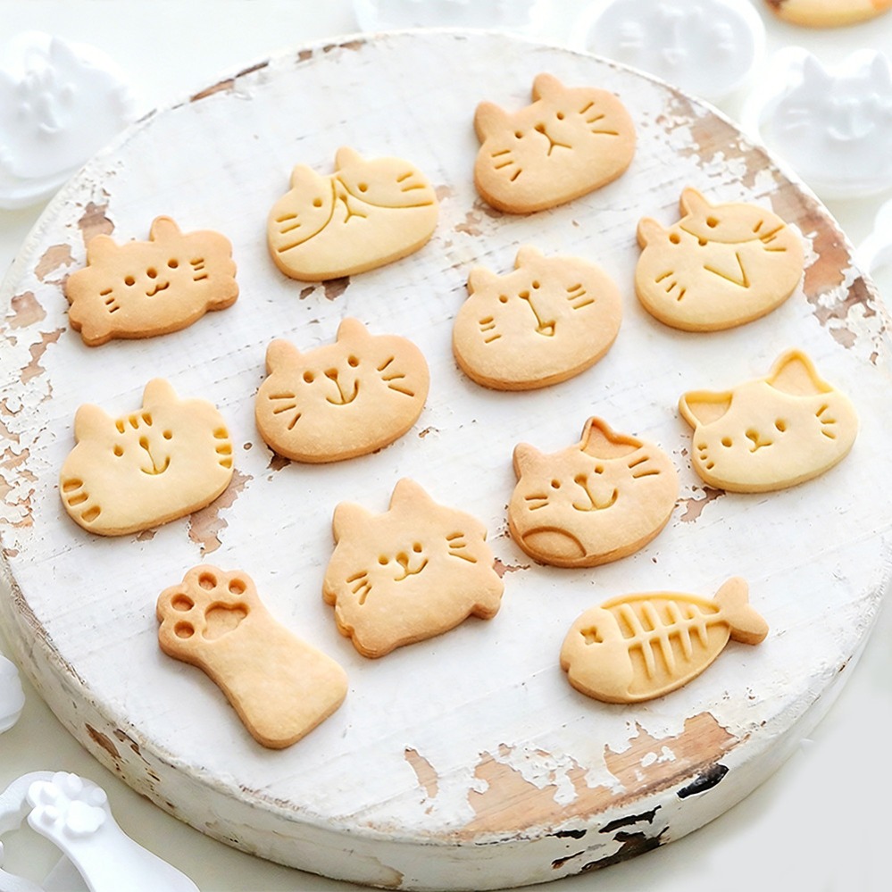Cute Kitten DIY Stamp Cookie C - đánh giá và giá Kitchen Hanging Gadgets