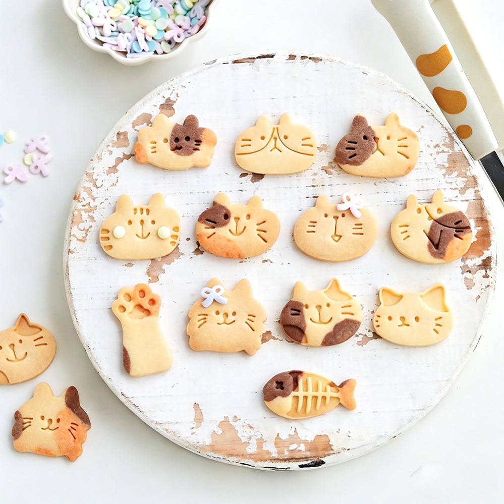 Cute Kitten DIY Stamp Cookie C - đánh giá và giá Kitchen Hanging Gadgets