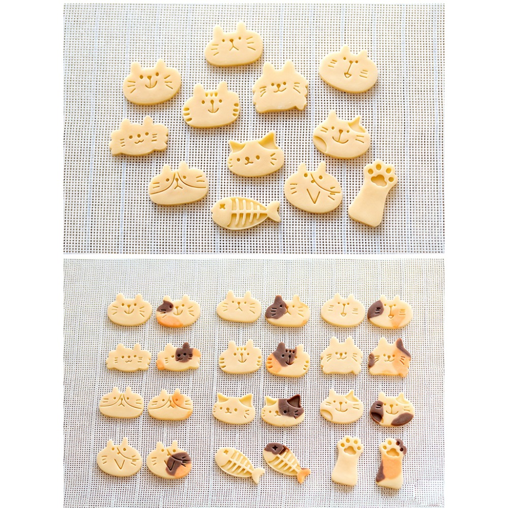 Cute Kitten DIY Stamp Cookie C - đánh giá và giá Kitchen Hanging Gadgets