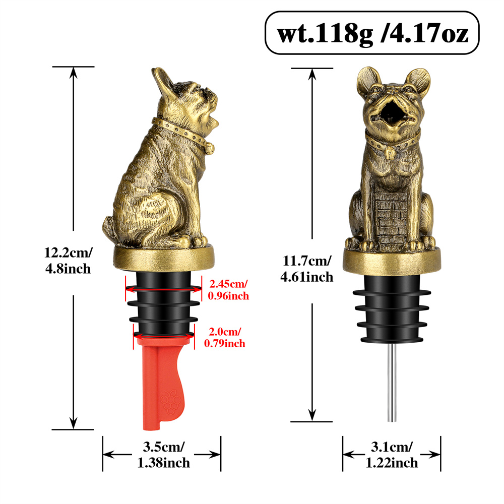 Cute French Bulldog Wine Pouer - đánh giá và giá Kitchen Hanging Gadgets
