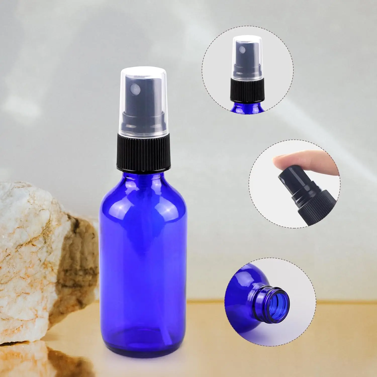 1 Piece 5ml /100ml Blue Glass  - đánh giá và giá Oil Mister Spray Bottle