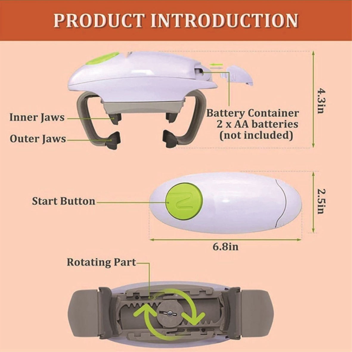 Electric Can Bottle Lid Opener - đánh giá và giá Electric Can Opener